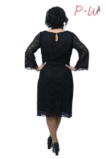 7506 платье NEXX р.42-48 чёрное/камни