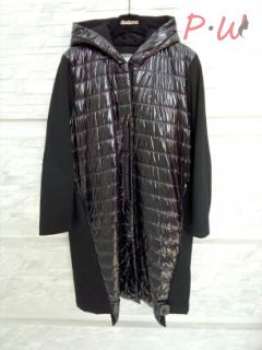 6080 Куртка LULU  р.44-48 черная/удлиненная спорт