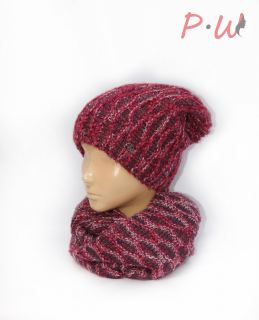 K18002 Комплект шапка женская+снуд DAFFI (в ассортименте)