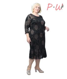3995 xl  платье ESMINA р.50-54 бордо.орнамент