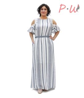 7373-В Платье открытые плечи DZYN  р.42-48 