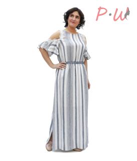 7373-В Платье открытые плечи DZYN  р.42-48 