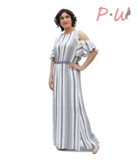 7373-В Платье открытые плечи DZYN  р.42-48 