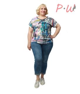 2418 Футболка ELIZA FANTI р.42-44 (абстракция)
