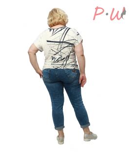 2418 Футболка ELIZA FANTI р.42-44 (абстракция)