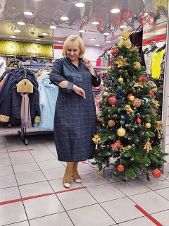 2407BB Платье  BALLADA  р.44-48 син-кор.клетка