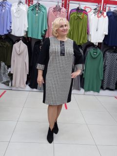 41863 Платье BOLERO р.48-52 черн-бел