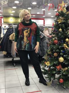 9158 Джемпер CNG р.L-XXL принт девочка