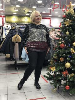 7999 Туника C&M р.48-50 комбинир/буквы