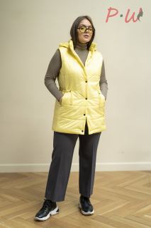 01-07-3-0005-0015410 Жилет женский .дем."Кирстен" р.52-64 цв.желтый