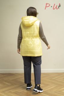 01-07-3-0005-0015410 Жилет женский .дем."Кирстен" р.52-64 цв.желтый