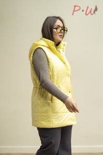 01-07-3-0005-0015410 Жилет женский .дем."Кирстен" р.52-64 цв.желтый