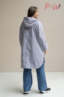 01-02-3-0004-0015376 Плащ женский .дем. "Хилари" р.54-72 цв.серый