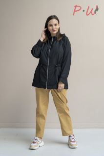 01-04-3-0002-0015380 Ветровка демисезонная Аранда  цв. черный р. 56-66