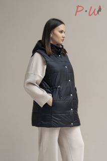01-07-3-0002-0015408 Жилет женский "Кирстен" р.56-68 цв.черный