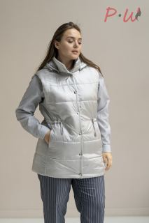 01-07-3-0004-0015409 Жилет женский "Кирстен" р.52-64 цв.светло-серый