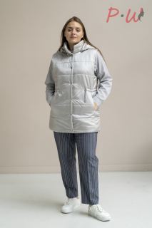 01-07-3-0004-0015409 Жилет женский "Кирстен" р.52-64 цв.светло-серый