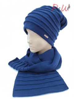 55190 Шапка + шарф BERKLE однотонная