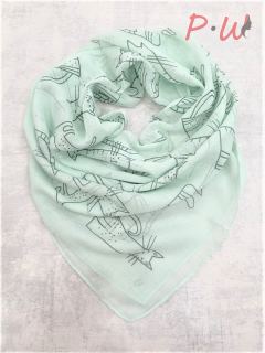 908 Платок женский DULANNA (коты)