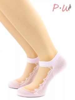 S2013-06 Носки Hobby Line жен. стеклянные укороч.сеточка