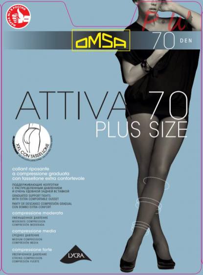 OMSA Колготки ATTIVA 70 den XXL PLUS SIZE 